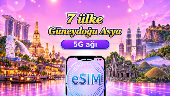 Güneydoğu Asya (7 Ülke) | 5G/4G eSIM | Günlük Paket/Veri Paketi | 24 Saatlik Faturalandırma | 1-30 Gün | QR Kodu