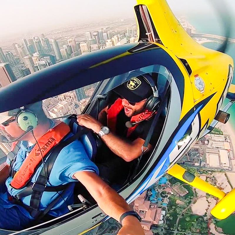 Palm Jumeirah Rotorcraft Experience in Dubai - 360° Aerial Views with Video & Photos, Skydiving Perspective
