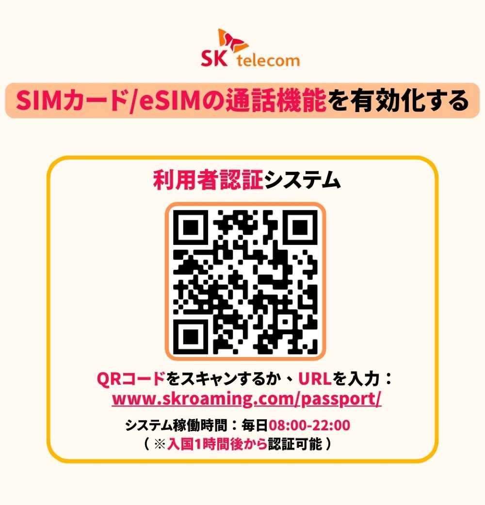 韓国eSIM】韓国SKTローカル データ使い放題・通話可能 eSIM +