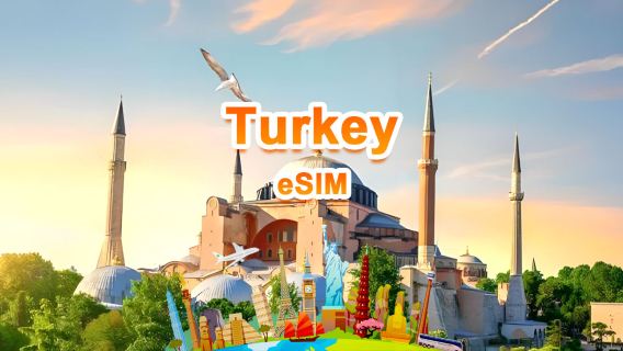 Türkiye 5G eSIM | Tagespaket/Gesamtpaket | 1–30 Tage | QR-Code