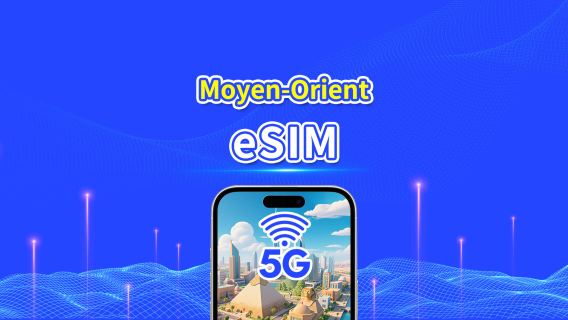 eSIM Moyen-Orient | 5G/4G | Forfait de données quotidien/total | 1–30 jours | Facturation 24h | Code QR
