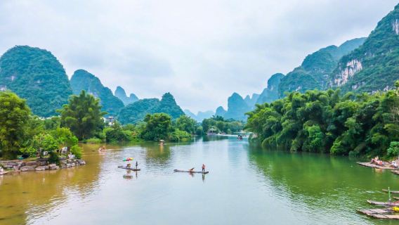 ออกเดินทางจากตัวเมืองหยางซั่ว: ทัวร์ 1 วันเหมารถเมืองเก่าซิงผิง + Shilihualang + เขาเซียงกง