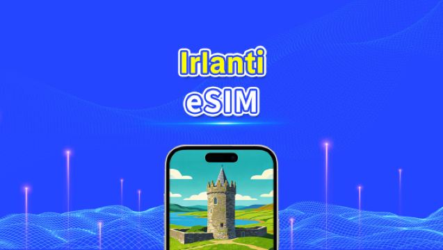 Irlannin eSIM | 4G/5G | Nopea data | 24 tunnin laskutus | Valittavissa 1–30 päivää | QR-koodi