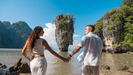 プーケット パンガ湾 - ジェームズボンド6島スピードカタマラン