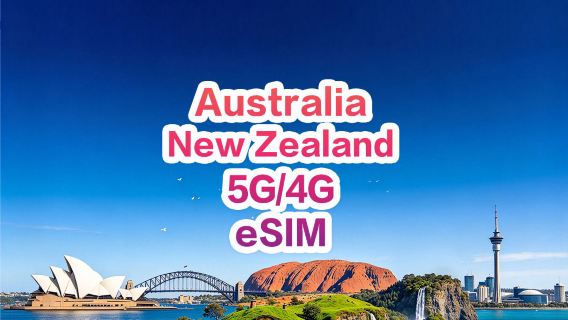 [Australia and New Zealand] 5G|eSIM data card| 5-20 days multiple Option available |Order now and use now|Support hotspot|QR Code