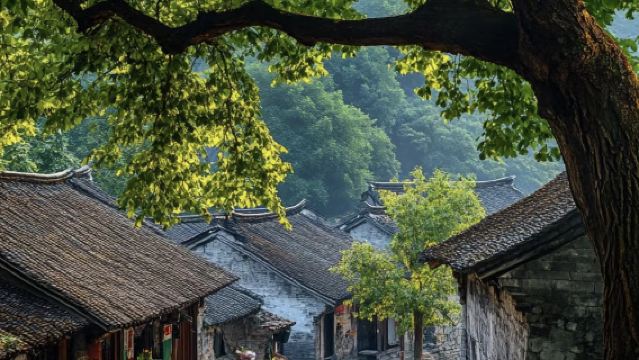 Zhejiang Lishui: Desa Lukisan Guyan + Yangjiatang + Chenjiapuzhen + Jalan Lama Songyang Pemandangan boleh disesuaikan