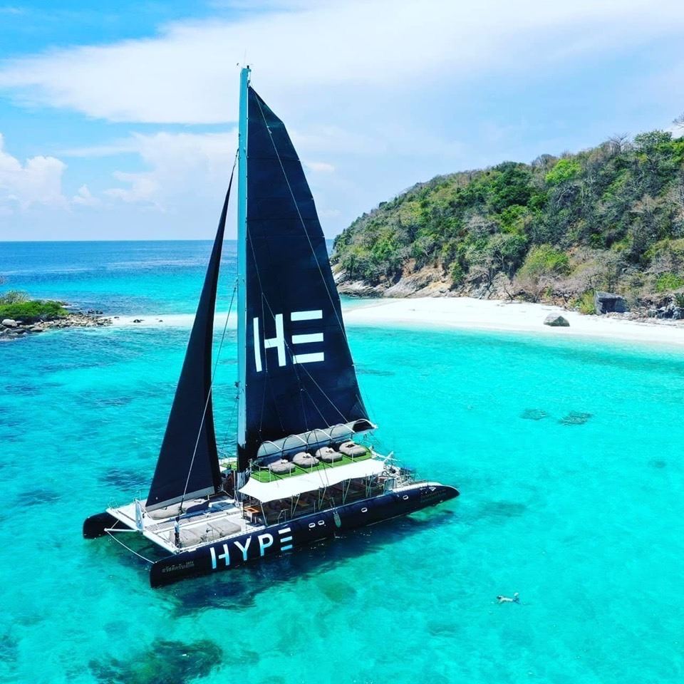Phuket Coral Island + Racha Yai Island 1-day tour [Black Pearl | DJ Party | Catamaran Sailing Boat]