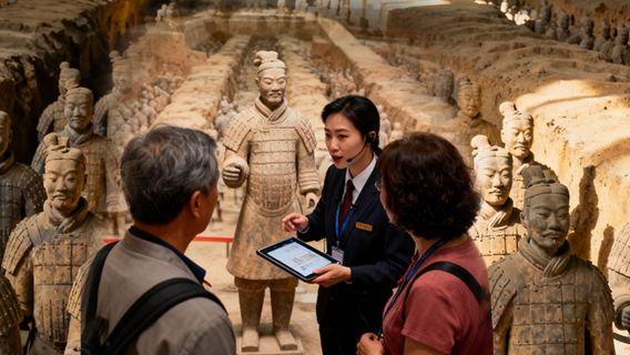 Premium 8-Person Small Group: Terracotta Warriors + Bronze Chariots at Lishan Garden + Huaqing Palace 1-day Tour / Private Guide