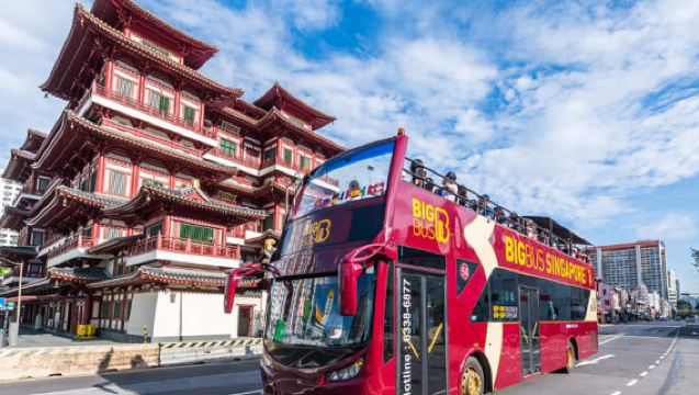 Big Bus Singapore hop-on hop-off double-decker sightseeing bus - 1-day explorer ticket/2-day premium package - Red line/Yellow line optional - Multiple packages available