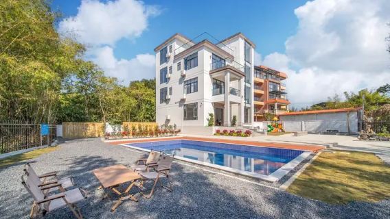 Villa 10 Bilik di Kaunti Longmen Nankunshan Niupizhai - Kolam Renang Mata Air Panas + KTV + Biliard + Barbeku + Mahjong