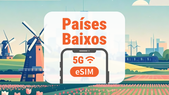 Países Baixos 5G eSIM | Rede Dupla • Todos os AI & TikTok | 1–30 Dias | Código QR