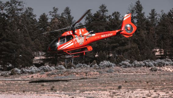 Upplevelse med småflygplan/helikopter i Grand Canyons South Gorge | Hummer-landtur kan läggas till