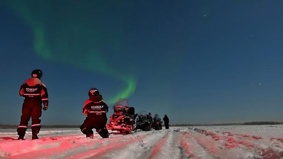 Levi: Northern Lights Snowmobile Safari