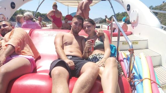 Rhodes: Beach Cruise with Swimming, Meal, & Unlimited Drinks