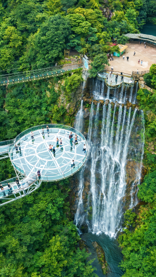 Guangzhou to Gulong Gorge+Cave Fairyland Private Day Tour: Glass Bridge & Waterfall Hiking