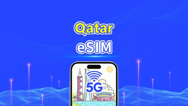 Qatar eSIM | 5G/4G | Højhastighedsdata | 24 timer | Valgfri varighed 1-30 dage | QR-kode