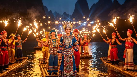 Sonderangebote anfragen | Yangshuo „Impression Liu Sanjie“ – Live-Aufführung / Optionaler privater Abholservice
