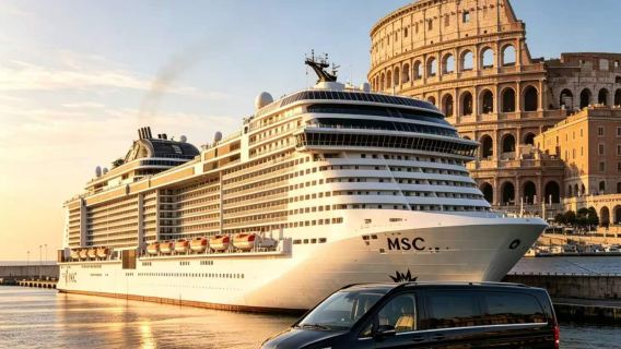 Rome cruise - private charter city 1-day tour/one-way airport transfer to pier - hotel