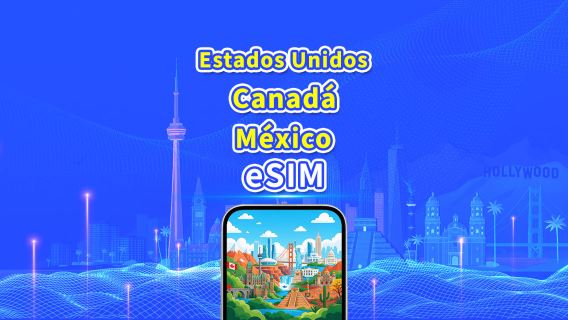 eSIM EUA/Canadá/México | 5G/4G | Pacote diário/de dados | Cobrança de 24 horas | 1-30 dias | Código QR