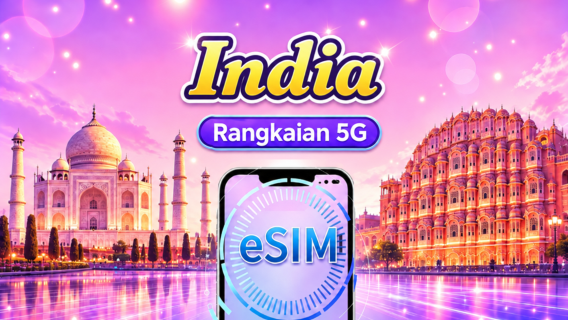 India | 5G/4G eSIM | Pakej Harian/Pakej Data | Dicaj mengikut hari kalendar | 1-30 hari | Kod QR
