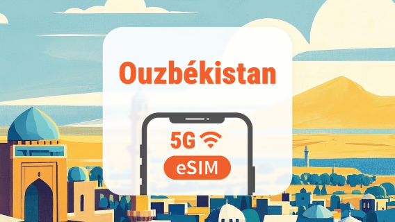 Ouzbékistan 5G eSIM | Double Réseau • IA & TikTok | 1–30 Jours | Code QR
