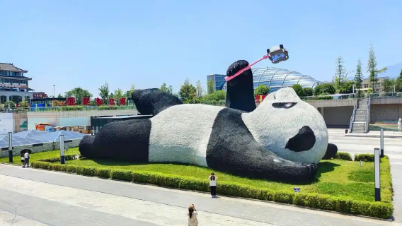 Landschaft im Kung-Fu-Panda-Stil und Dujiangyan-Super-Panda-Tour