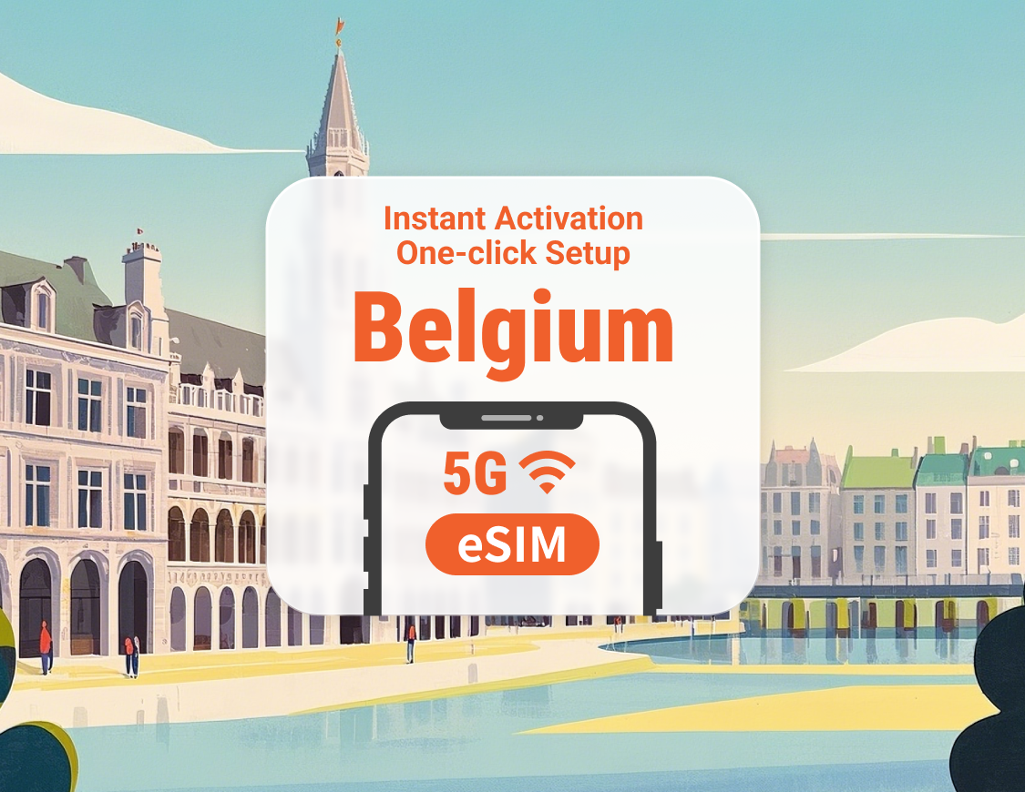 Belgium 5G eSIM | 3–30 Days | In-App Activation | Instant QR Delivery