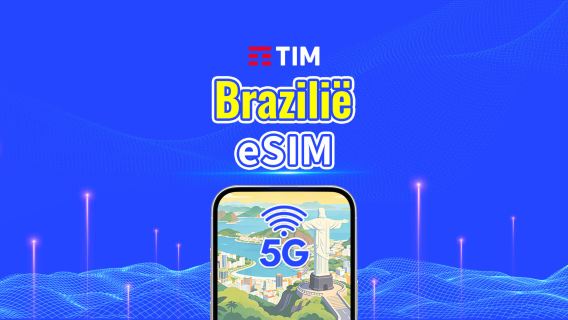 Brazilië TIM 4G/5G eSIM | Dagbundel/Data Bundel | 24-uurs facturering | 1-30 dagen | QR-code