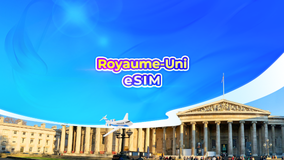 eSIM 5G pour le Royaume-Uni | Forfait journalier/data | 1-30 jours | Facturation 24h/24 | Code QR