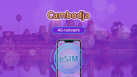 Cambodja | 4G/5G eSIM | Daglig pakke/Data pakke | 24-timers fakturering | 1-30 dage | QR-kode