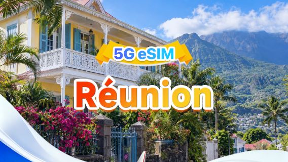 Réunion 5G eSIM | Tüm AI&TikTok'u Tam Destekler | Günlük 500MB-Toplam 30GB | 1-30 Gün | 24 Saat Ücretlendirme | QR Kodu