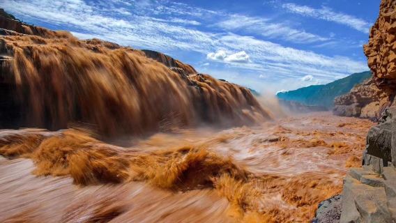 [Bermain tulen dari Yan'an · pemandu pelancong emas] Bermain di kedua-dua belah Gua Kou di Shanxi dan Shaanxi + Nanniwan lawatan sehari