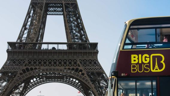パリ Big Bus 乗り降り自由の観光バスチケット【中国語/英語など多言語音声ガイド付き】