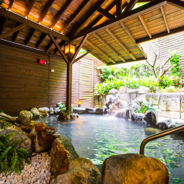 บัตรอาบน้ำแร่แบบเปลือยที่โรงแรม Beitou Hot Spring Resort + เซ็ตน้ำชายามบ่าย (วันหยุด + 200 NT$, ไฮซี