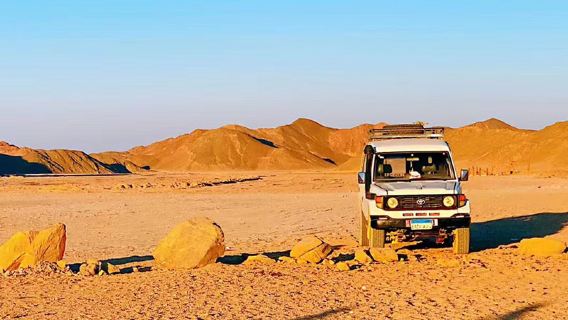 Egypt Red Sea Morning Desert Safari with Sunset, Jeep, ATV, Karting in Hurghada