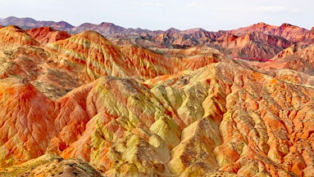 [Jelajah Sekitar Lanzhou dengan Lawatan Sehari] Landskap Danxia Berwarna Tinta, Jalan Lama Lanzhou, Istana Pasir Tianfu, Menara Sungai Kuning