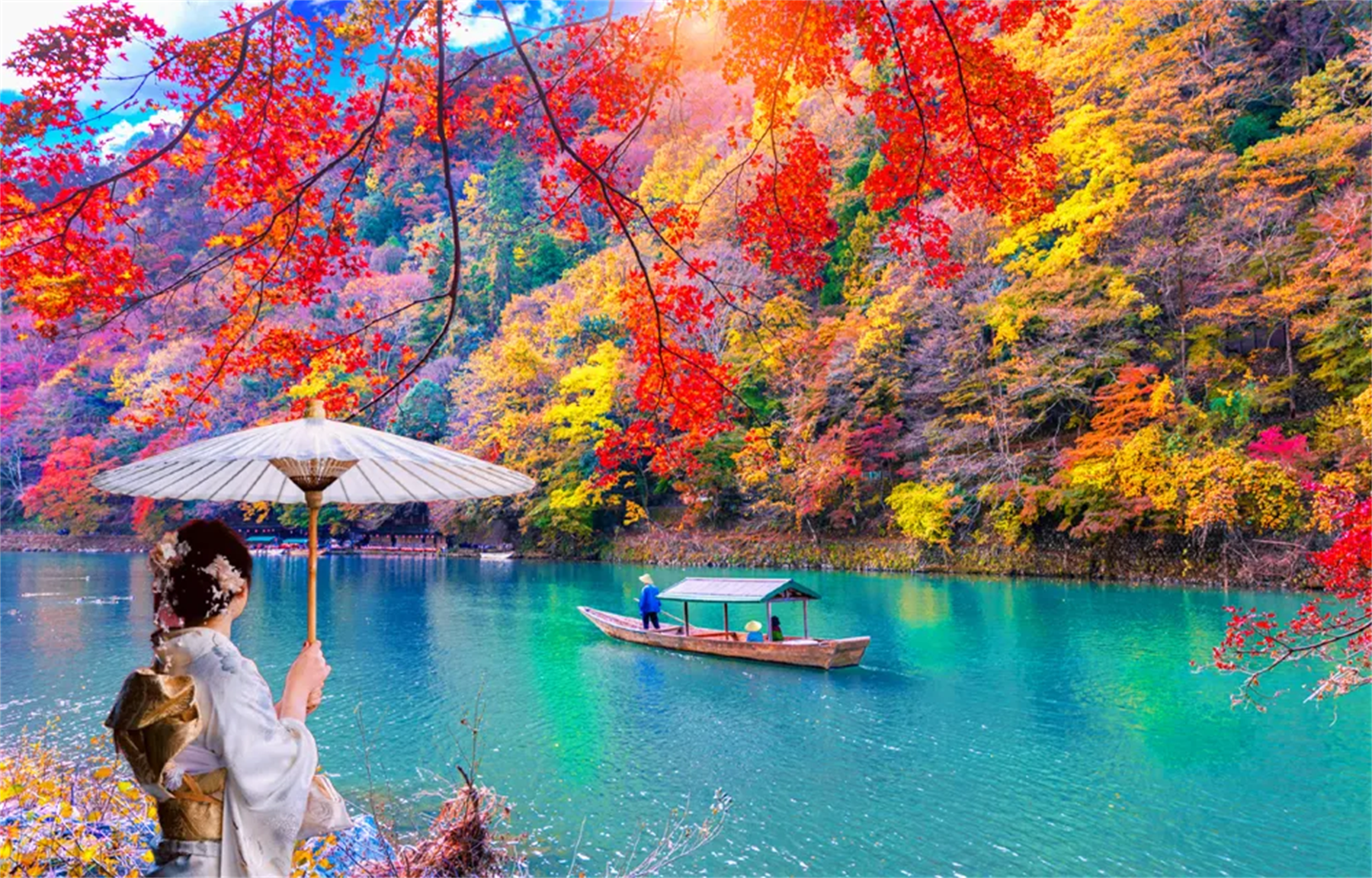 Tour di un giorno a Kyoto: Ponte Togetsu e Arashiyama con trenino, sentiero di bambù e tempio Tenryu per scoprire attrazioni meno conosciute