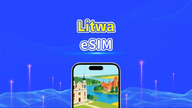 Litewska eSIM | Szybki transfer danych | 5G/4G | Pakiety dzienne/pakiety danych | 24 godziny | 1-30 dni | Kod QR