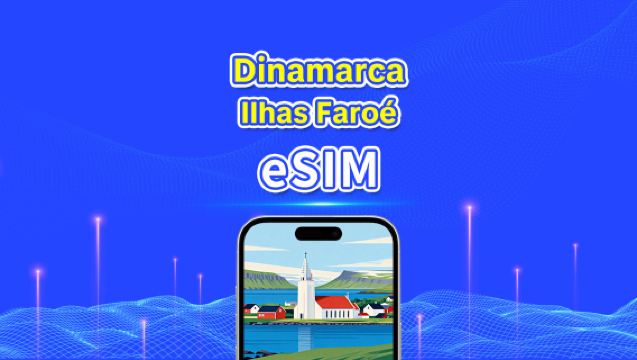 eSIM Ilhas Faroé (Dinamarca) | Dados de alta velocidade | 5G/4G | Pacote diário/de dados | Cobrança de 24 horas | 1-30 dias | Código QR