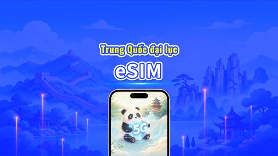 Trung Quốc đại lục 5G eSIM | Phủ Sóng 2 Mạng | Gói dữ liệu ngày/tổng | 1–30 ngày | Tính phí 24 giờ | Mã QR
