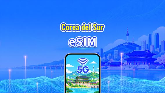 Corea del Sur 5G eSIM | Doble Cobertura | Paquete de datos diario/total | 1–30 días | Facturación por 24 horas | Código QR