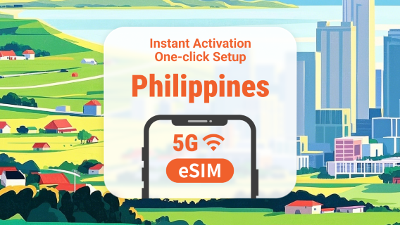 eSIM 5G Philippines | Couverture double réseau | 1 à 30 jours | QR code instantané