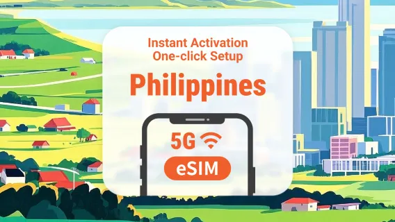 eSIM 5G Filippine | Supporta ChatGPT e TikTok | 1–30 giorni | QR istantaneo