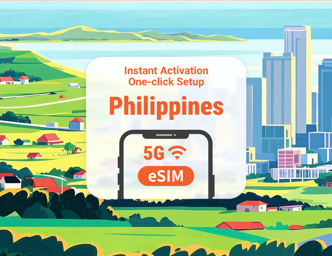Filipinas 5G eSIM | Cobertura de red dual | Soporta ChatGPT y TikTok | 1–30 Días | QR instantáneo