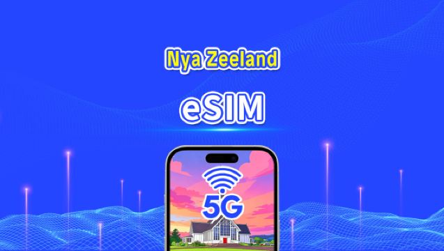 Nya Zeeland eSIM | 5G/4G | Dagspaket/datapaket | 24-timmars debitering | 1-30 dagar | QR-kod