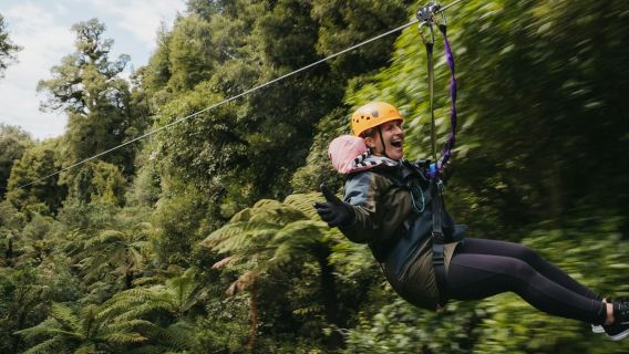 Rotorua: Aventura de tirolina con guía