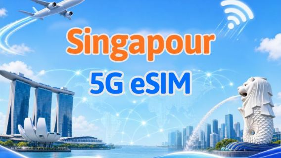 Singapour 5G eSIM | Compatible avec TikTok et Google Maps | Forfait journalier / Forfait data total | 1–30 jours | Facturation par tranche de 24 heures | Code QR