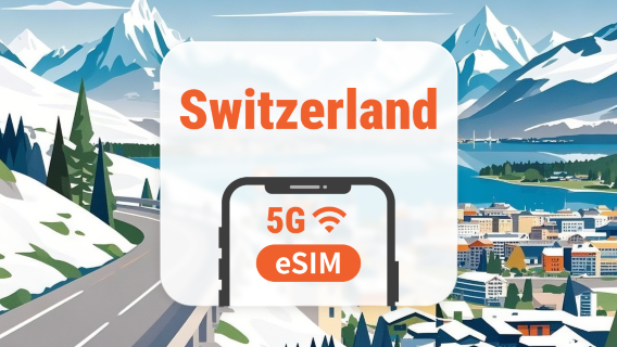 Suisse 5G eSIM | Double Réseau • IA & TikTok | 1–30 Jours | Code QR