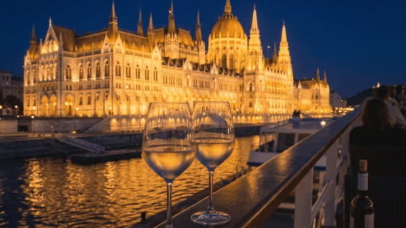 Crociera notturna sul Danubio a Budapest, Ungheria con bevanda di benvenuto