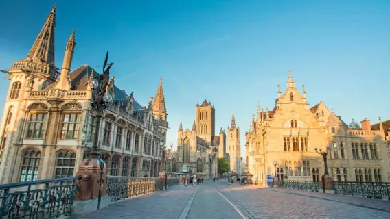 Passeio de um dia para Ghent e Atomium com partida de Bruxelas na Bélgica, tour em inglês/opção de passeio de barco